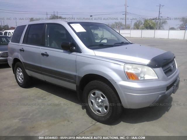 2HKYF18173H613809 - 2003 HONDA PILOT LX SILVER photo 1