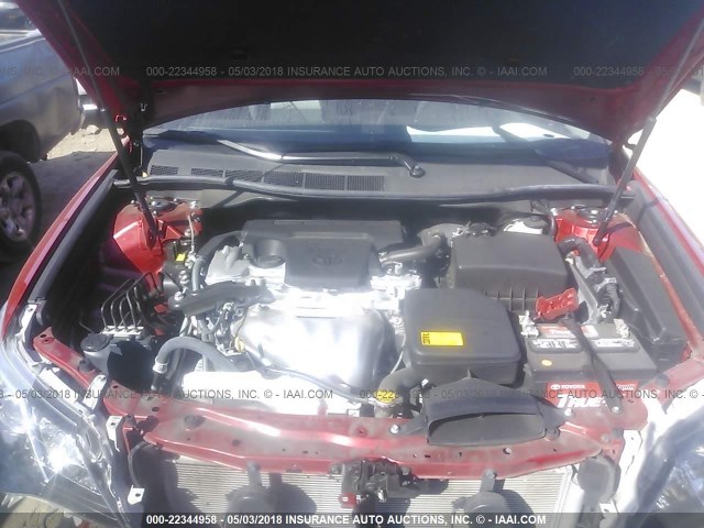 4T1BF1FK6EU786677 - 2014 TOYOTA CAMRY L/SE/LE/XLE 红色 照片 10