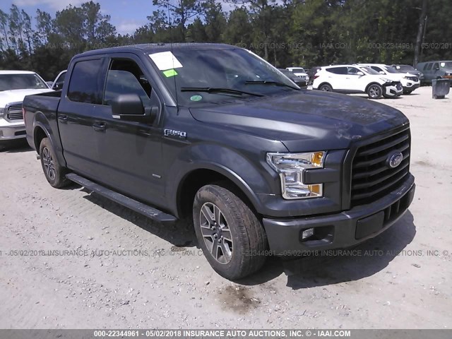 1FTEW1CP2HFA71115 - 2017 FORD F150 SUPERCREW GRAY photo 1