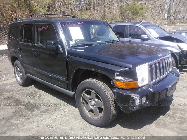 1J8HG48K77C501450 - 2007 JEEP COMMANDER BLACK photo 1