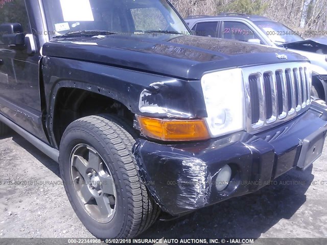 1J8HG48K77C501450 - 2007 JEEP COMMANDER BLACK photo 6
