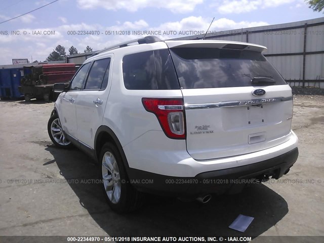 1FM5K7F80EGA79797 - 2014 FORD EXPLORER LIMITED WHITE photo 3