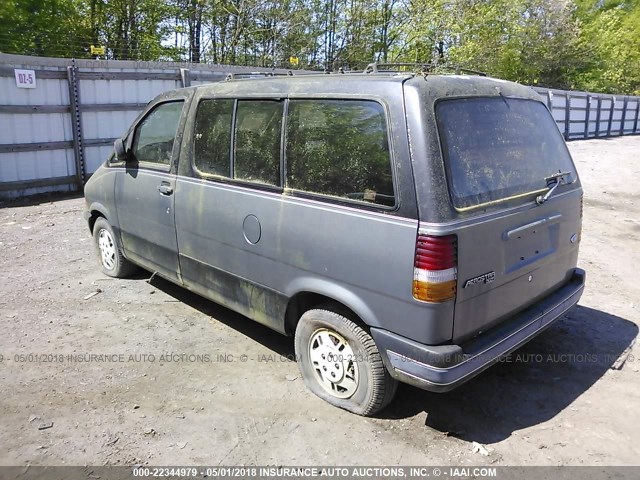 1FMDA11U8MZA34884 - 1991 FORD AEROSTAR BLUE photo 3