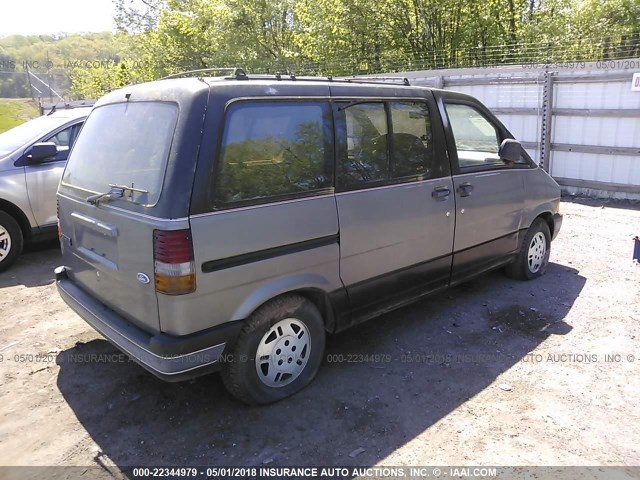 1FMDA11U8MZA34884 - 1991 FORD AEROSTAR BLUE photo 4