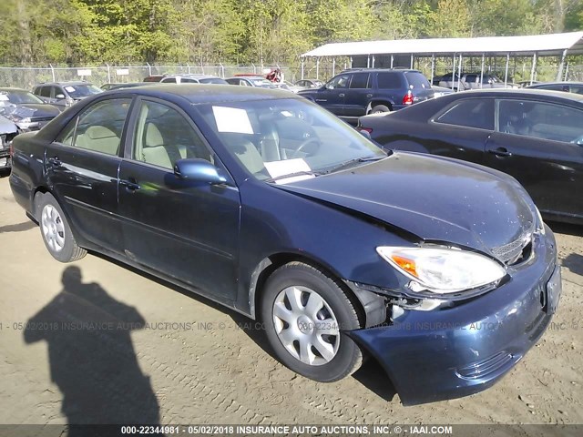 4T1BE32K33U194008 - 2003 TOYOTA CAMRY LE/XLE/SE BLUE photo 1