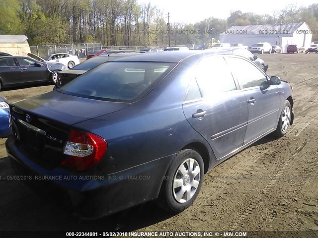 4T1BE32K33U194008 - 2003 TOYOTA CAMRY LE/XLE/SE Mavi foto 4