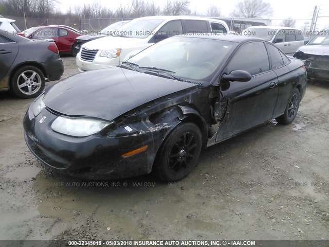 1G8ZY12712Z167086 - 2002 SATURN SC2 BLACK photo 2