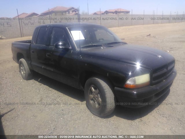 1B7HL38ZX2S684254 - 2002 DODGE DAKOTA QUAD SPORT/QUAD R/T BLACK photo 1