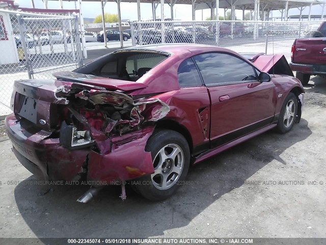 1FAFP42X41F211312 - 2001 FORD MUSTANG GT MAROON photo 4