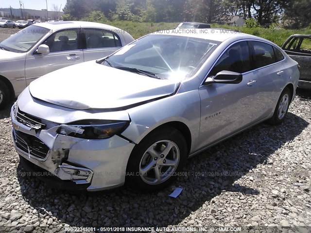 1G1ZB5STXHF156280 - 2017 CHEVROLET MALIBU LS Gümüş foto 2