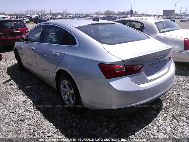 1G1ZB5STXHF156280 - 2017 CHEVROLET MALIBU LS Gümüş foto 3
