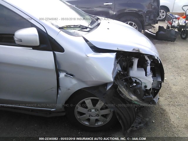 ML32A4HJ5FH056085 - 2015 MITSUBISHI MIRAGE ES SILVER photo 6