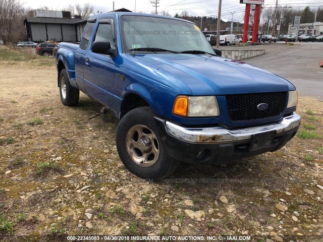 1FTZR15U51TA20212 - 2001 FORD RANGER SUPER CAB BLUE photo 1