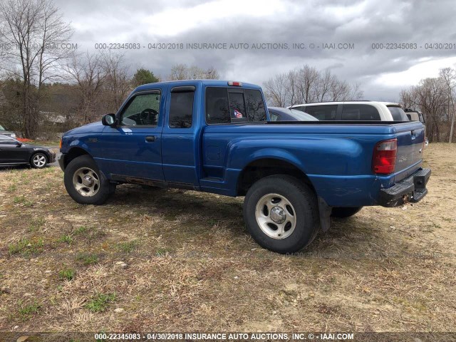 1FTZR15U51TA20212 - 2001 FORD RANGER SUPER CAB BLUE photo 3