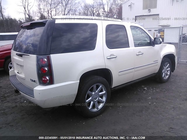 1GKS2EEFXER140285 - 2014 GMC YUKON DENALI WHITE photo 4