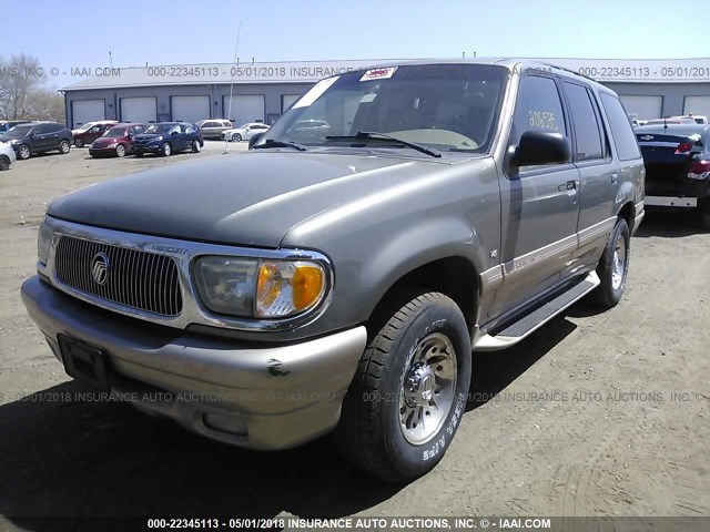 4M2ZU86PXYUJ48203 - 2000 MERCURY MOUNTAINEER  GREEN photo 2