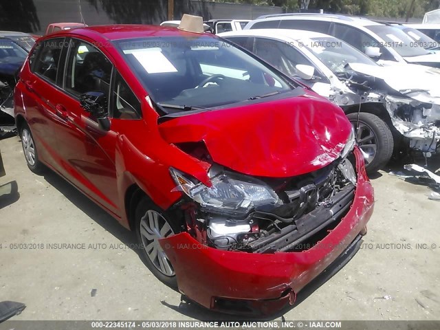 3HGGK5H57FM711532 - 2015 HONDA FIT LX RED photo 1