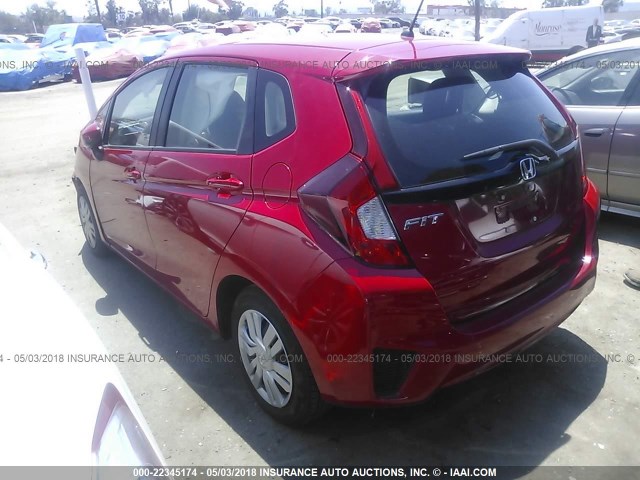 3HGGK5H57FM711532 - 2015 HONDA FIT LX RED photo 3