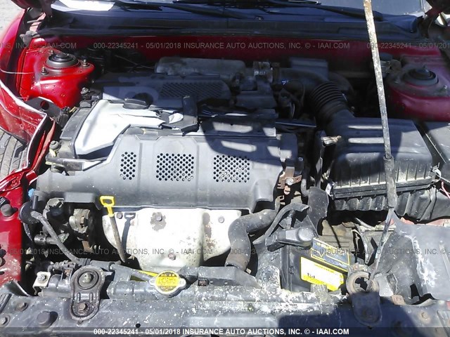 KMHDN45D53U611317 - 2003 HYUNDAI ELANTRA GLS/GT RED photo 10