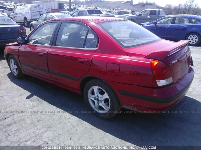 KMHDN45D53U611317 - 2003 HYUNDAI ELANTRA GLS/GT RED photo 3