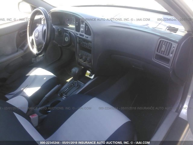 KMHDN46D45U146224 - 2005 HYUNDAI ELANTRA GLS/GT SILVER photo 5