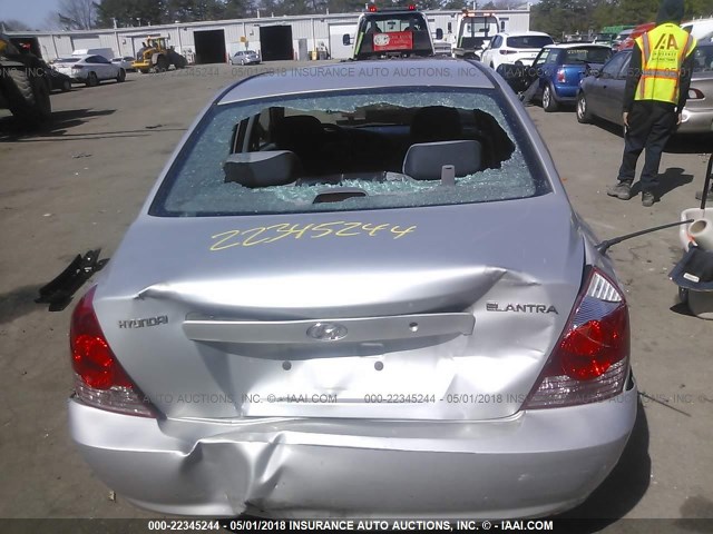 KMHDN46D45U146224 - 2005 HYUNDAI ELANTRA GLS/GT SILVER photo 6