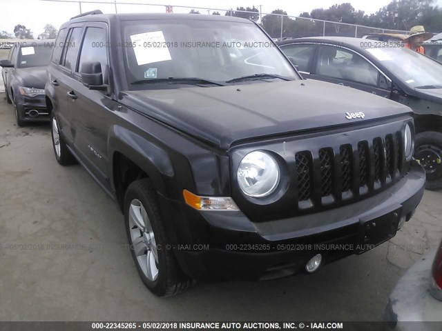 1C4NJRFB5ED788967 - 2014 JEEP PATRIOT LATITUDE BLACK photo 1