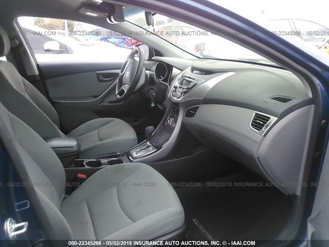 KMHDH4AE3DU948446 - 2013 HYUNDAI ELANTRA GLS/LIMITED BLUE photo 5