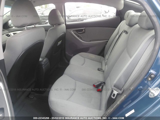 KMHDH4AE3DU948446 - 2013 HYUNDAI ELANTRA GLS/LIMITED BLUE photo 8