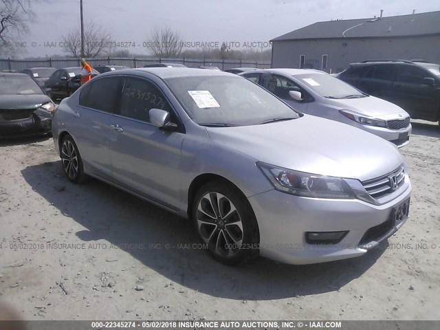 1HGCR2F58EA088669 - 2014 HONDA ACCORD SPORT SILVER photo 1