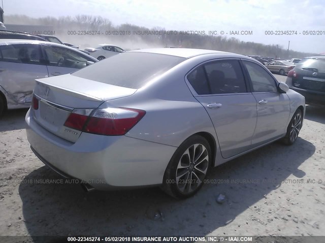 1HGCR2F58EA088669 - 2014 HONDA ACCORD SPORT Күміс фото 4