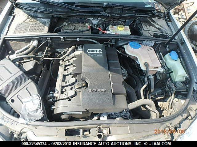 WAUAF78E68A138575 - 2008 AUDI A4 2.0T SILVER photo 10