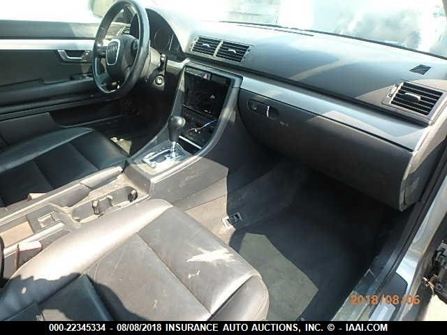 WAUAF78E68A138575 - 2008 AUDI A4 2.0T SILVER photo 5