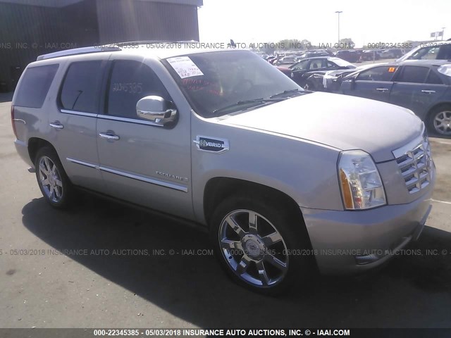 1GYFK43519R187903 - 2009 CADILLAC ESCALADE HYBRID TAN photo 1