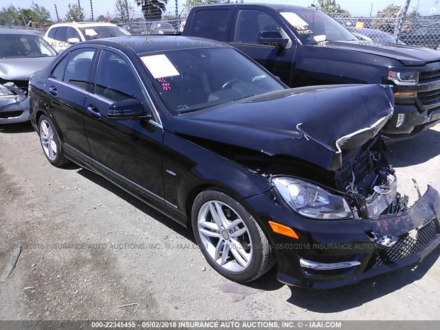 WDDGF4HB5CA632250 - 2012 MERCEDES-BENZ C 250 BLACK photo 1