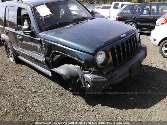 1J4GL38K65W500949 - 2005 JEEP LIBERTY RENEGADE GREEN photo 1