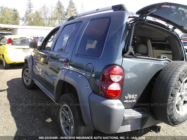 1J4GL38K65W500949 - 2005 JEEP LIBERTY RENEGADE GREEN photo 3