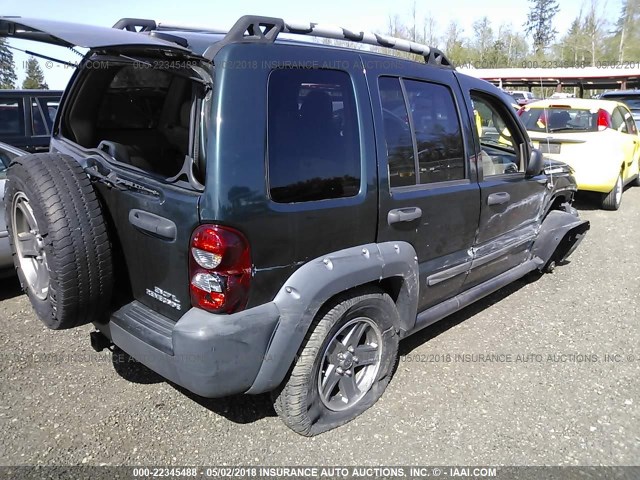 1J4GL38K65W500949 - 2005 JEEP LIBERTY RENEGADE GREEN photo 4