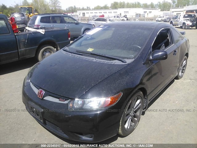 2HGFG21586H708479 - 2006 HONDA CIVIC SI BLACK photo 2