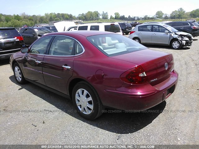 2G4WC532051210018 - 2005 BUICK LACROSSE CX RED photo 3