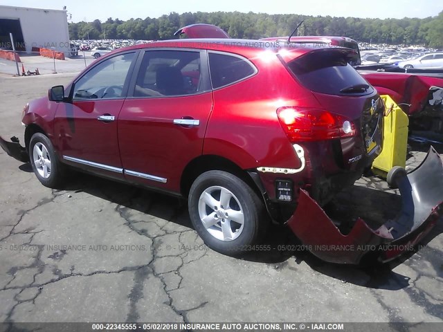 JN8AS5MT9DW525291 - 2013 NISSAN ROGUE S/SV RED photo 3
