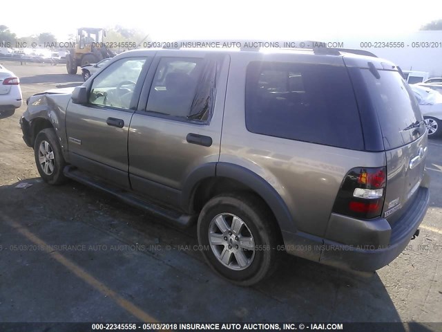 1FMEU63E36UB34812 - 2006 FORD EXPLORER XLT GRAY photo 3