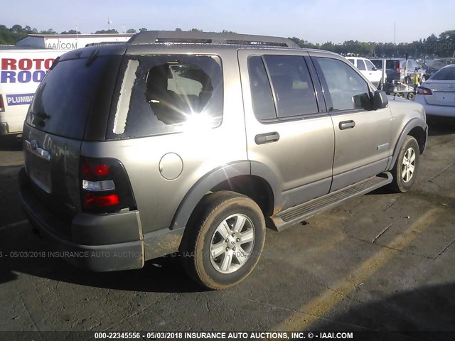 1FMEU63E36UB34812 - 2006 FORD EXPLORER XLT GRAY photo 4