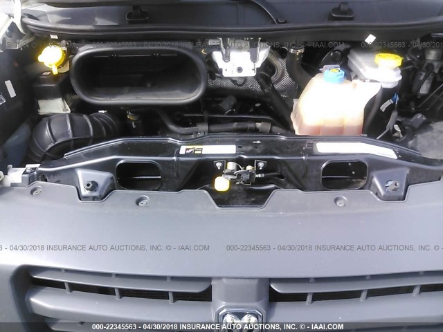 3C6TRVNG8GE108655 - 2016 RAM PROMASTER 1500 1500 STANDARD WHITE photo 10