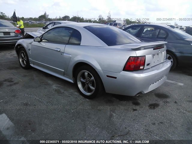 1FAFP42X24F143998 - 2004 FORD MUSTANG GT SILVER photo 3