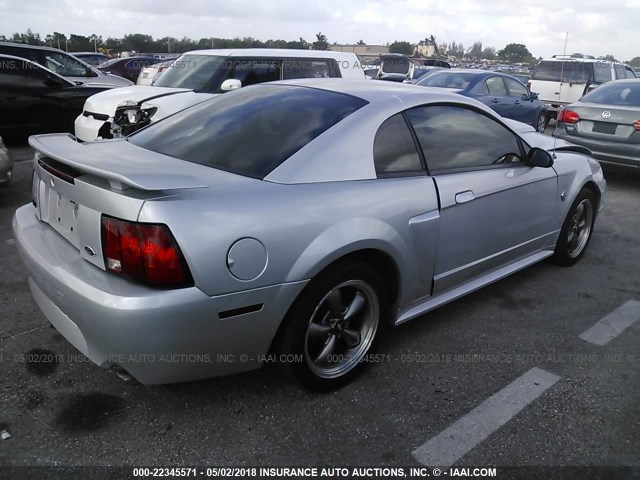 1FAFP42X24F143998 - 2004 FORD MUSTANG GT SILVER photo 4