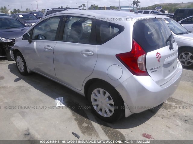 3N1CE2CP7FL414135 - 2015 NISSAN VERSA NOTE S/S PLUS/SV/SL/SR SILVER photo 3