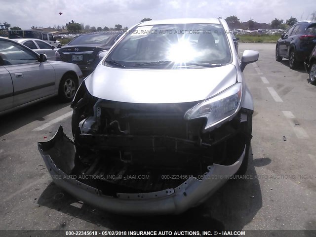 3N1CE2CP7FL414135 - 2015 NISSAN VERSA NOTE S/S PLUS/SV/SL/SR SILVER photo 6