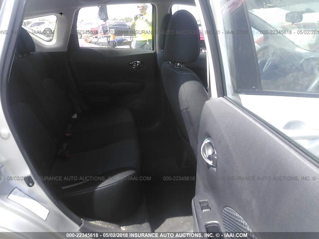 3N1CE2CP7FL414135 - 2015 NISSAN VERSA NOTE S/S PLUS/SV/SL/SR SILVER photo 8