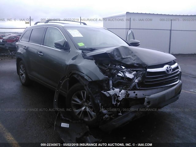 5TDJKRFH1ES046750 - 2014 TOYOTA HIGHLANDER XLE მწვანე ფოტო 1